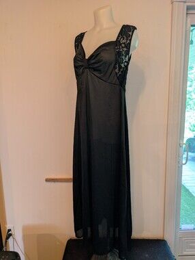 Avon Black Sheer Lace nightgown